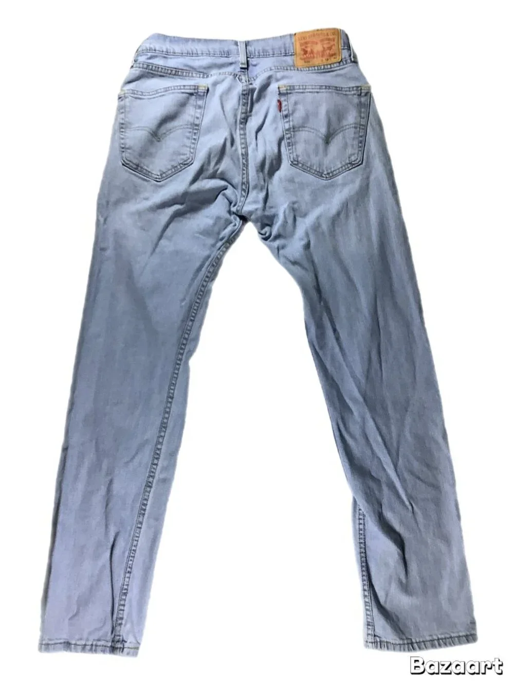 Levi's 505 Blank Tab Men's Light Wash Jeans Regular Fit Size 31x32 (285)